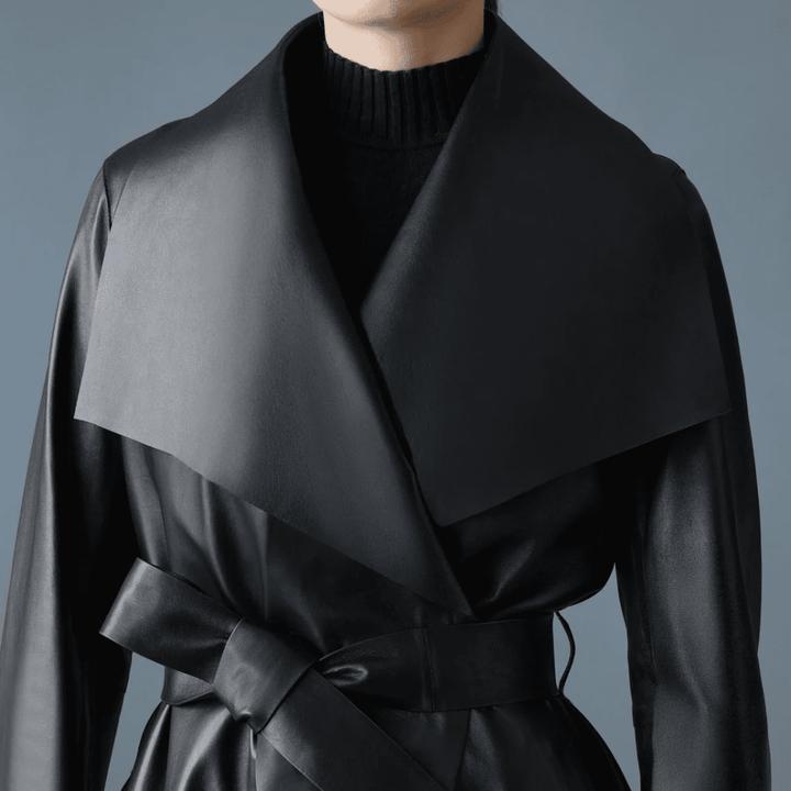 Mackage Women's Mai Long Leather Wrap Coat