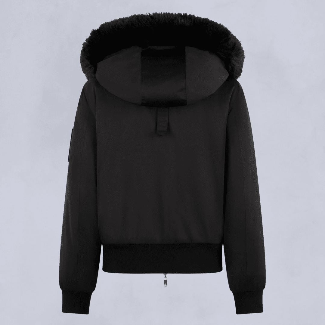 Moose Knuckles -Womens- Gold Series Original Satin Debbie Bomber Jacket