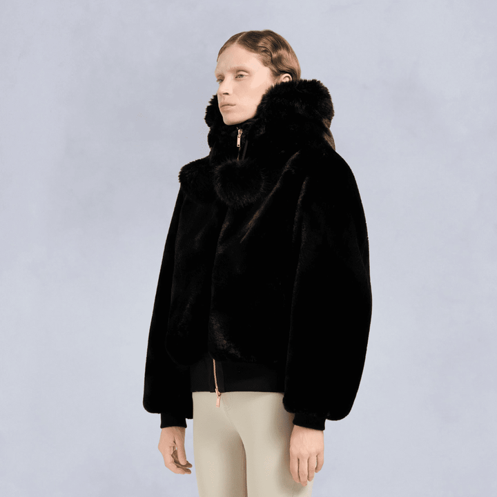 Moose Knuckles -Womens- Gold Series Original Satin Debbie Bomber Jacket