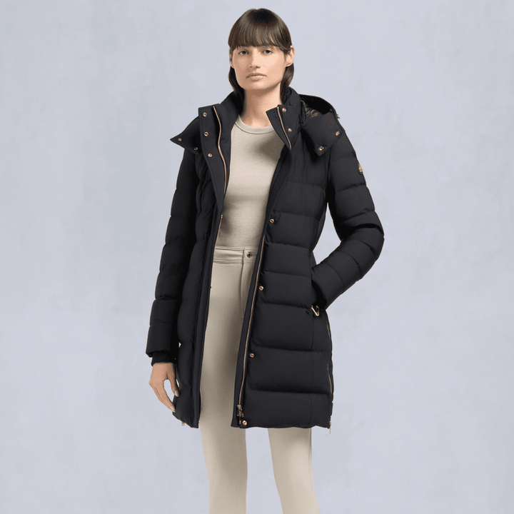 Moose Knuckles - Women - Gold Series NyLuxe Watershed Shearling Trim Parka