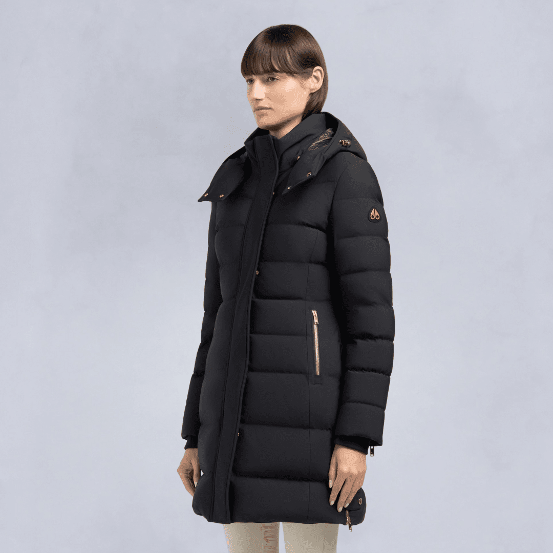 Moose Knuckles - Women - Gold Series NyLuxe Watershed Shearling Trim Parka