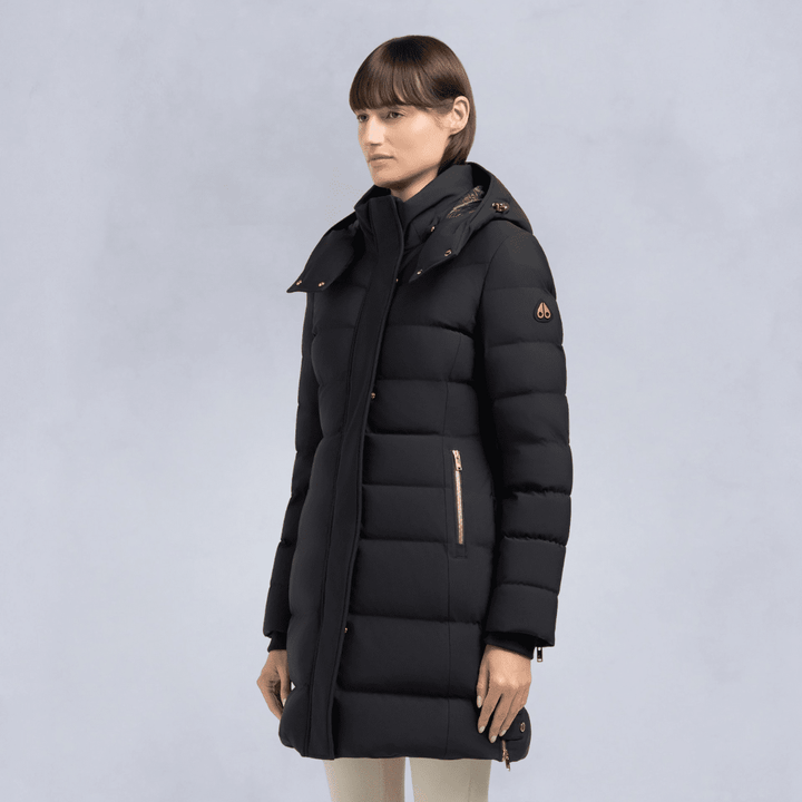 Moose Knuckles - Women - Gold Series NyLuxe Watershed Shearling Trim Parka