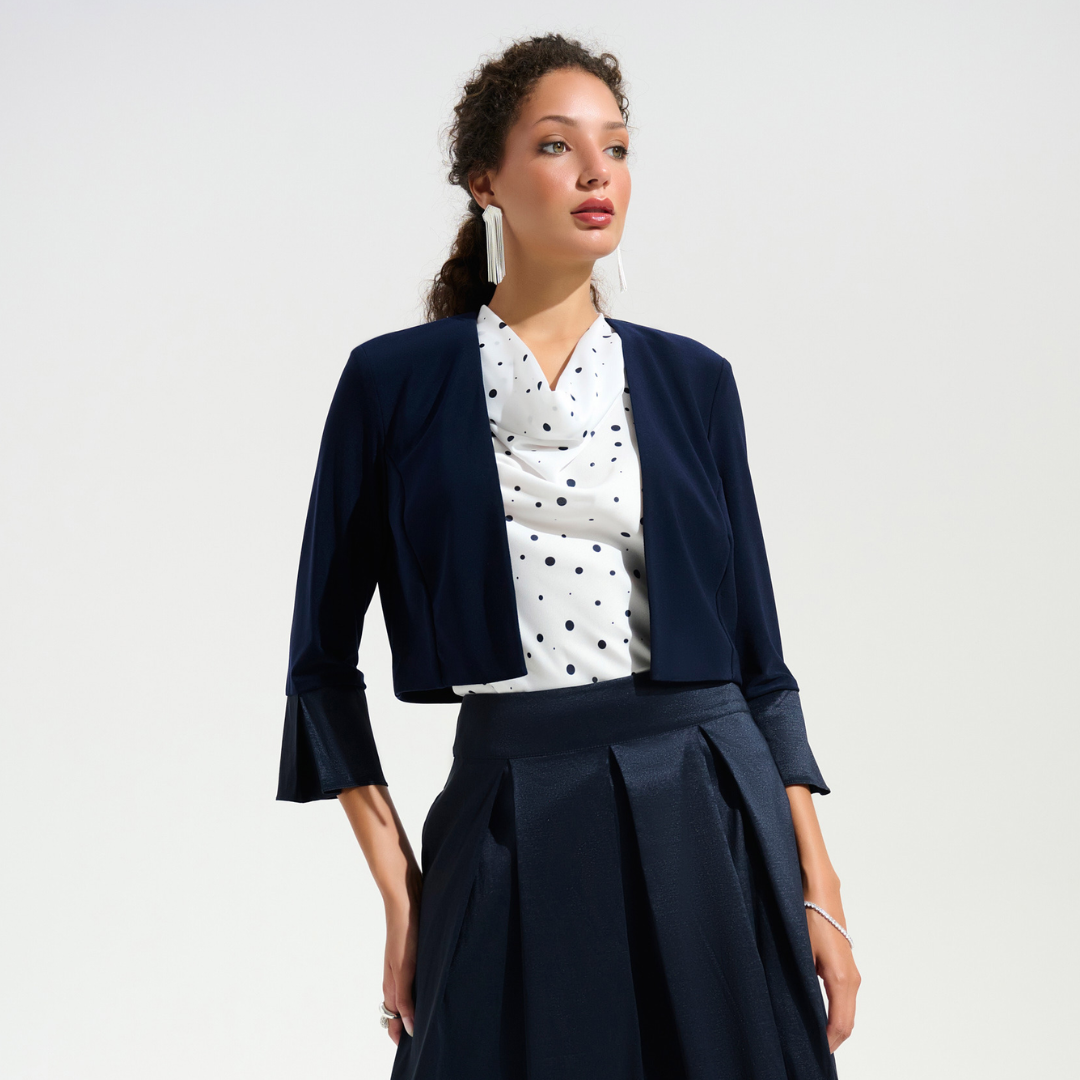 Joseph Ribkoff-  Silky Knit Cover-Up With Stretch Taffeta Cuffs