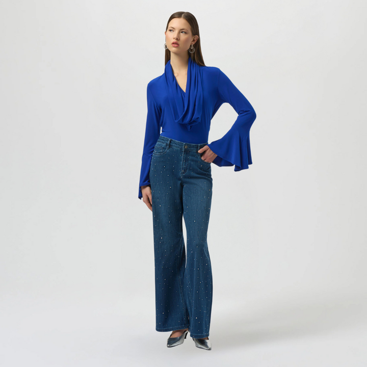 Joseph Ribkoff - Women - Classic Wide Leg Pull-On Jeans