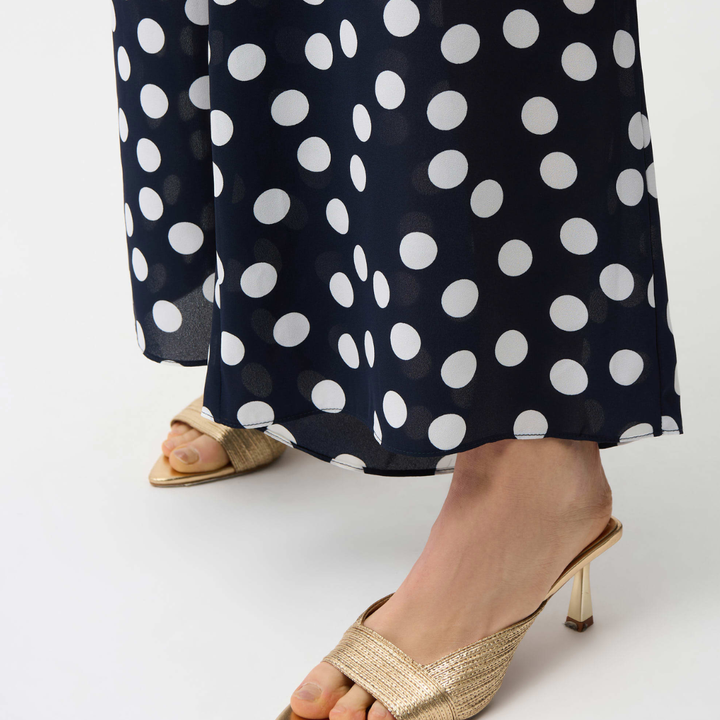 Joseph Ribkoff - Women - Georgette Dot Print Wide Leg Pants