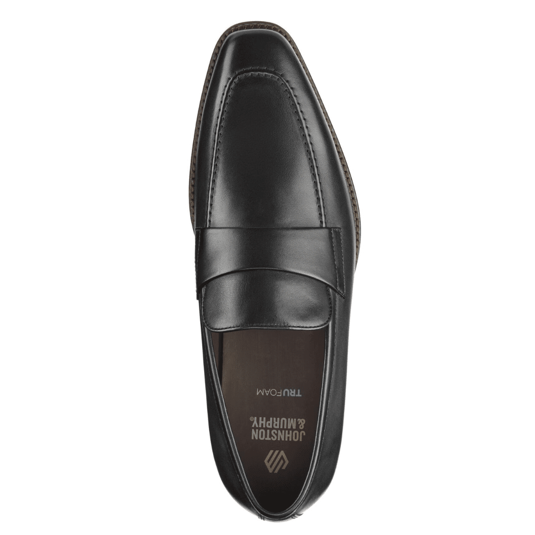 Johnston & Murphy - Floyd Penny Loafer (Black Full Grain Leather)