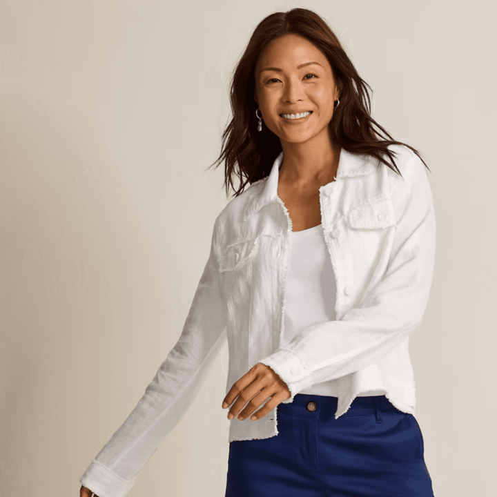 Tommy Bahama Two Palms Linen Raw-Edge Jacket