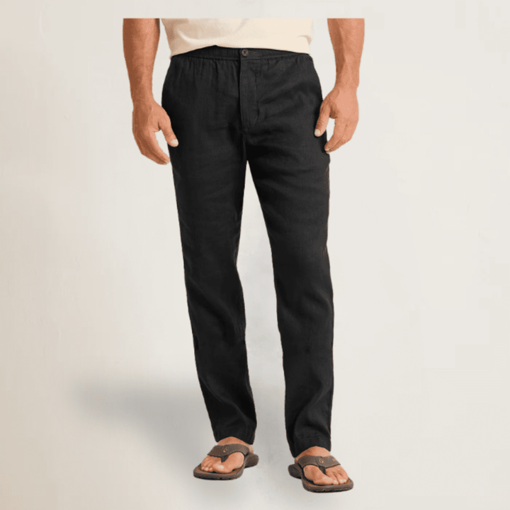 Beach Coast Stretch-Linen E-Waist Pants