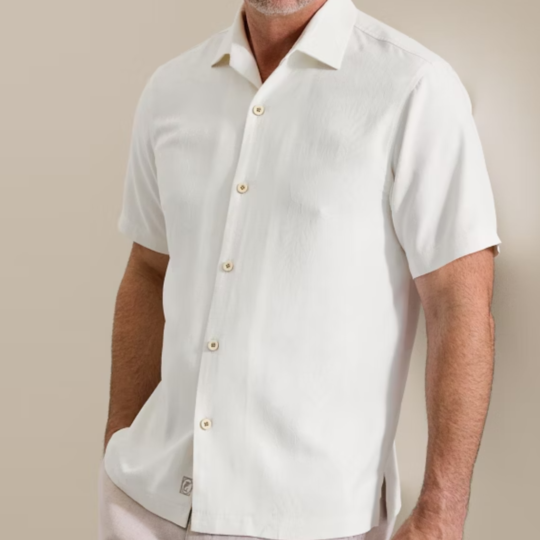 Tommy Bahama- Kona Luxe Border Silk Camp Shirt
