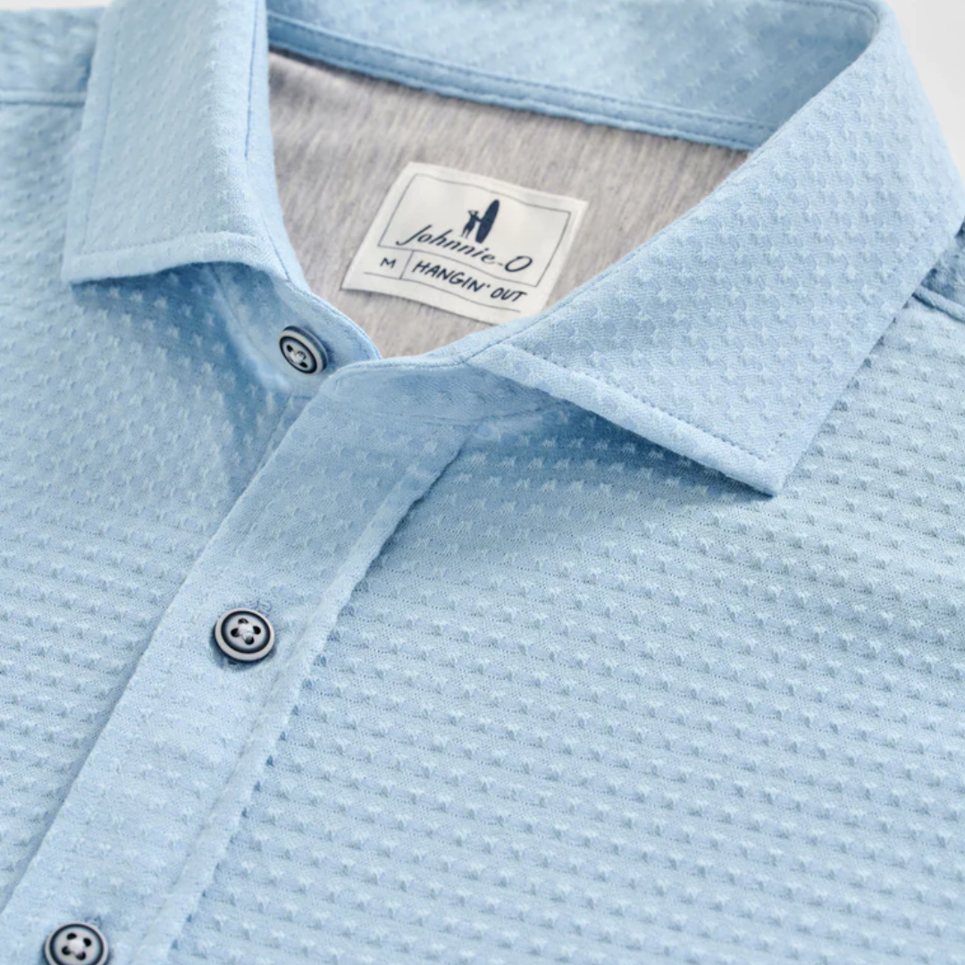 Johnnie O- Short Sleeve Hangin' Out Knit Button Down Shirt - Surfsucker