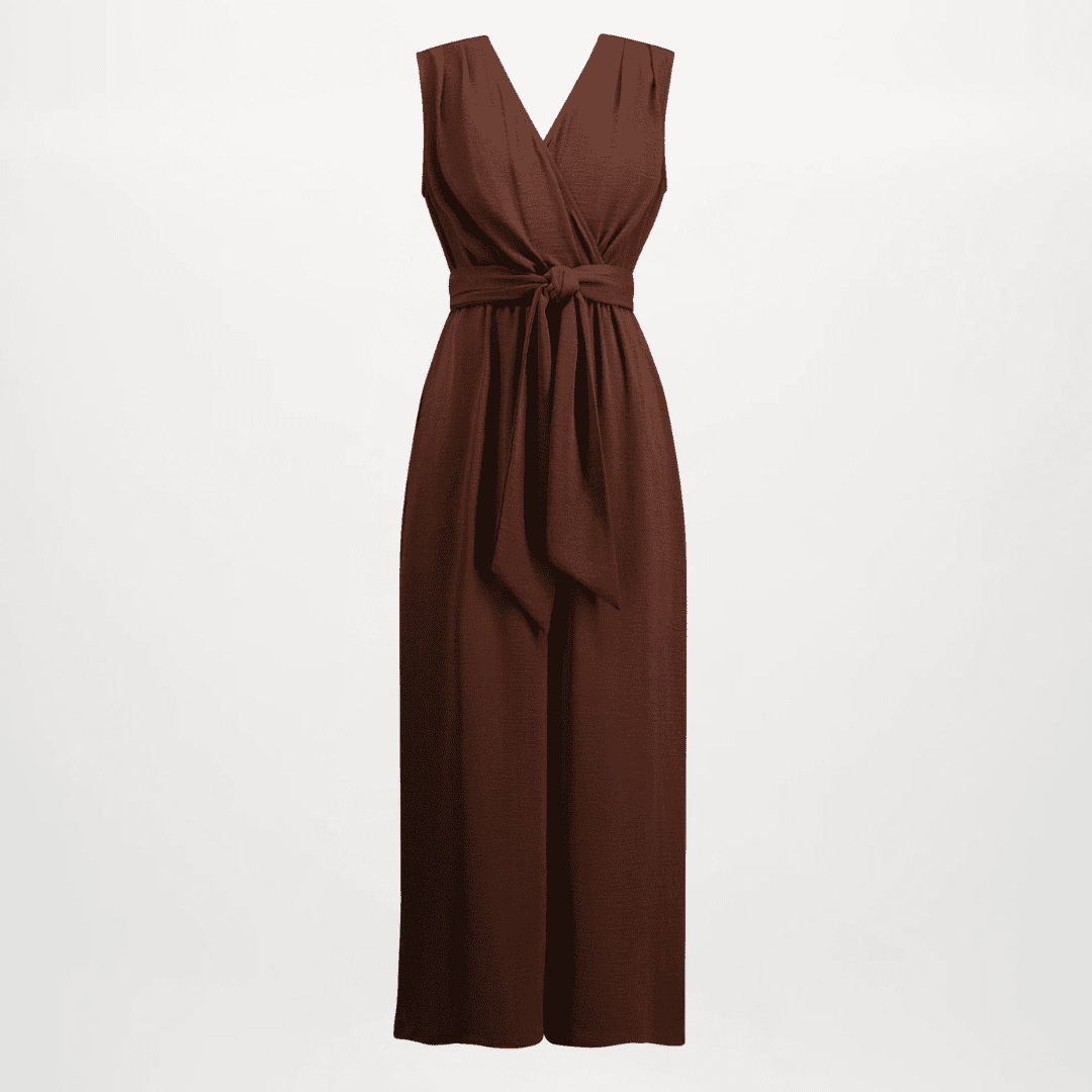 Woven Gauze Wide Leg Pull-On Jumpsuit