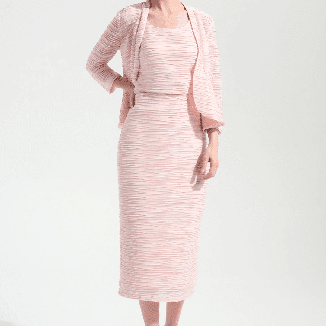Joseph Ribkoff- Signature | Lurex Cascade Knit Pull-On Pencil Skirt