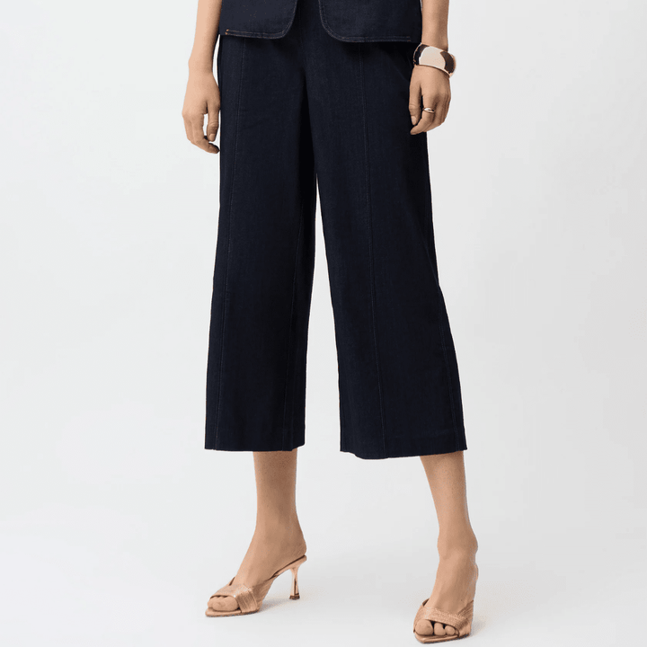 Joseph Ribkoff- Culotte Jeans With Exposed Side Zipper