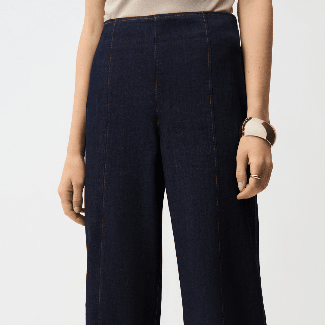 Joseph Ribkoff- Culotte Jeans With Exposed Side Zipper