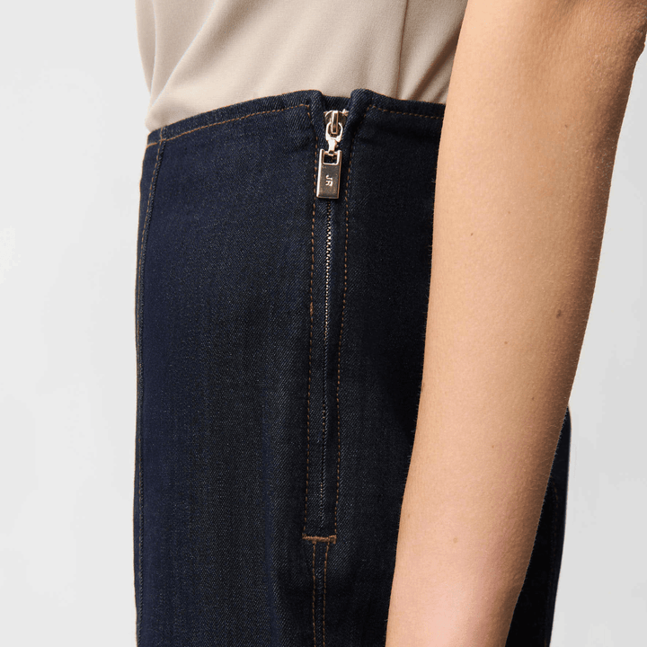 Joseph Ribkoff- Culotte Jeans With Exposed Side Zipper