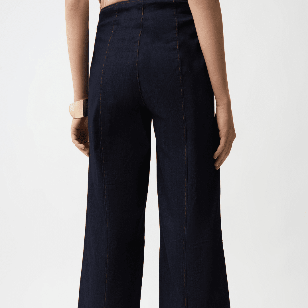 Joseph Ribkoff- Culotte Jeans With Exposed Side Zipper