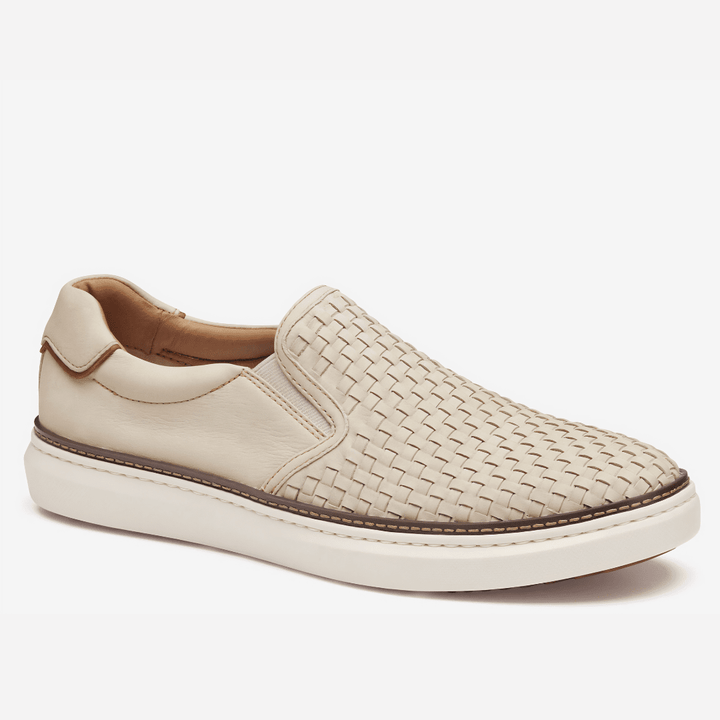 Johnston & Murphy - McGuffey 2 Woven Slip-On (Beige)