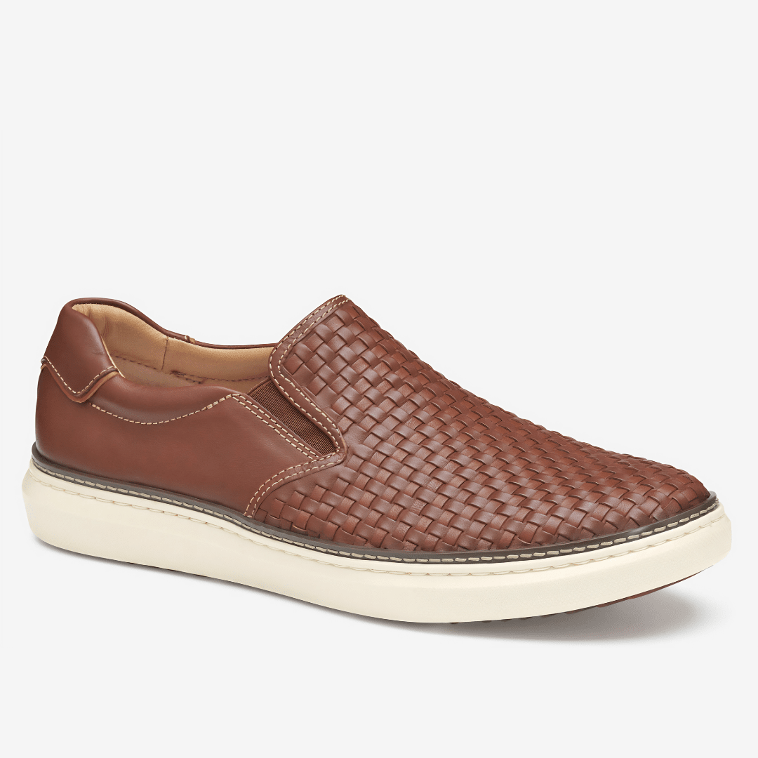 Johnston & Murphy - McGuffey 2 Woven Slip-On (Tan Woven Full Grain)