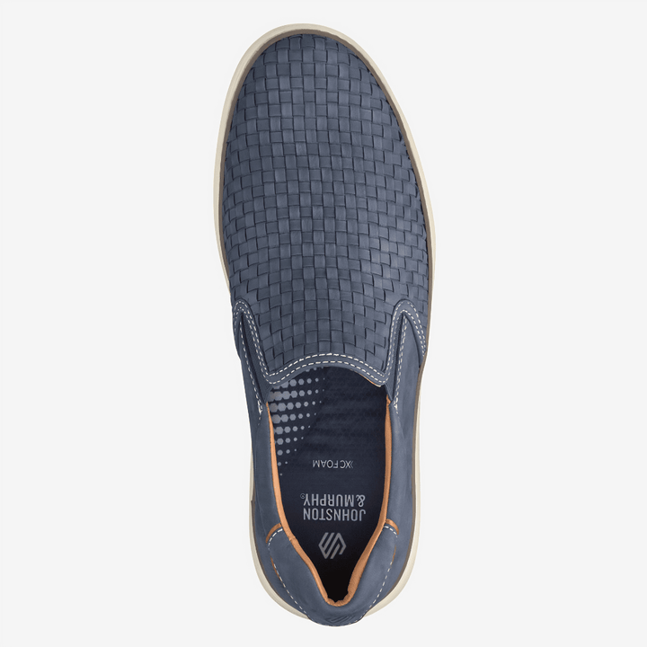 Johnston & Murphy - McGuffey 2 Woven Slip-On (Navy Woven Tumbled Nubuck)