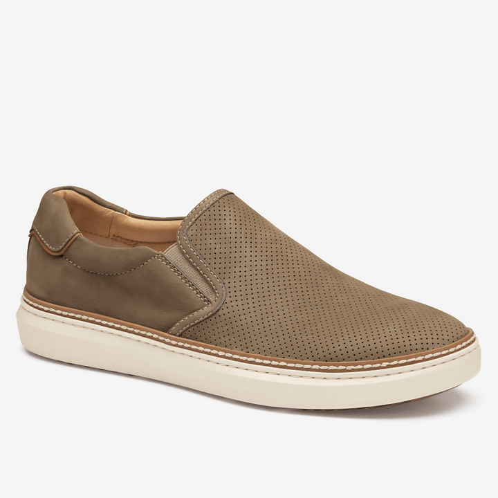 Johnston & Murphy - McGuffey 2 Perfed Slip-On (Taupe Nubuck)