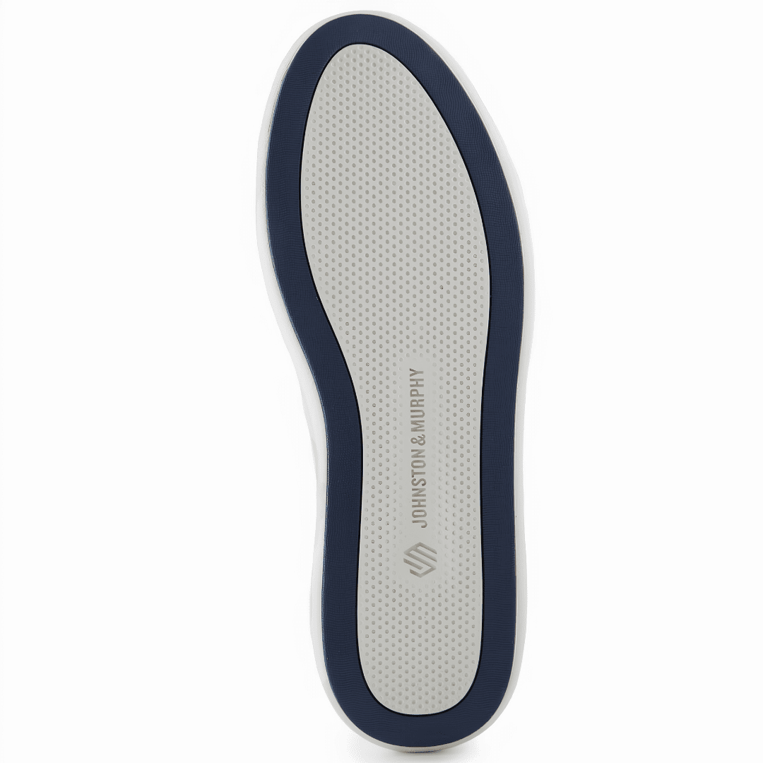 Johnston & Murphy - Anders Stretch Lace-to-Toe Slip-On (White Full Grain/Suede)