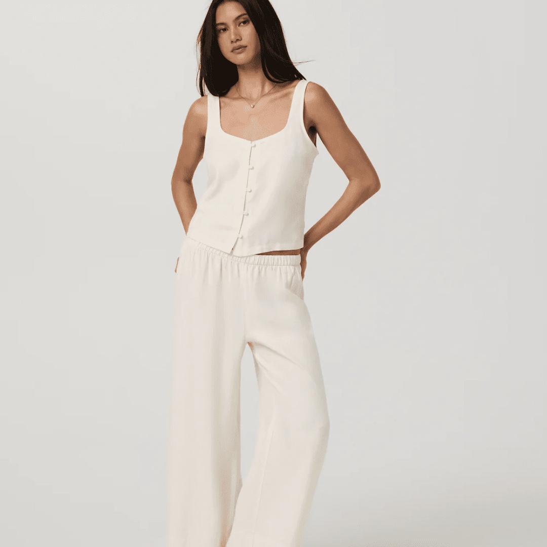 Vuori Trestles Twill Crop Wideleg Pant (Natural)