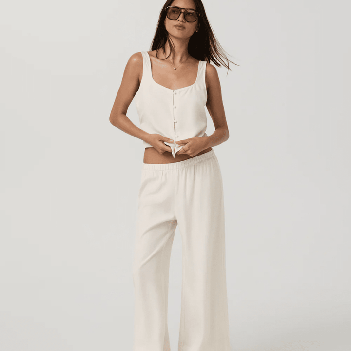 Vuori Trestles Twill Crop Wideleg Pant (Natural)