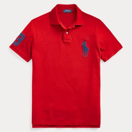 Polo Ralph Lauren Men Custom Slim Fit Big Pony Mesh Polo Shirt