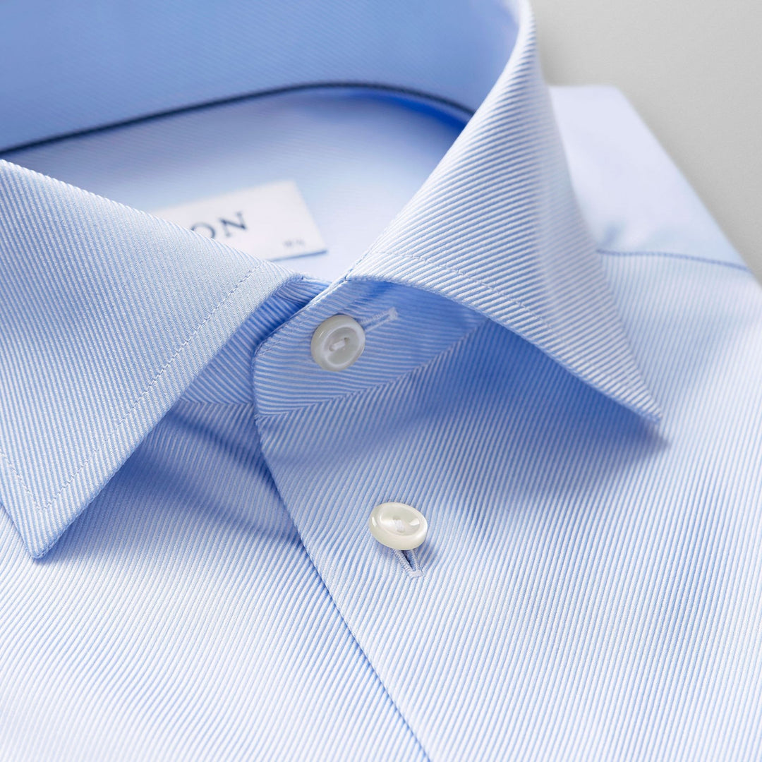 ETON® | Slim Fit Textured Twill Shirt - Light Blue