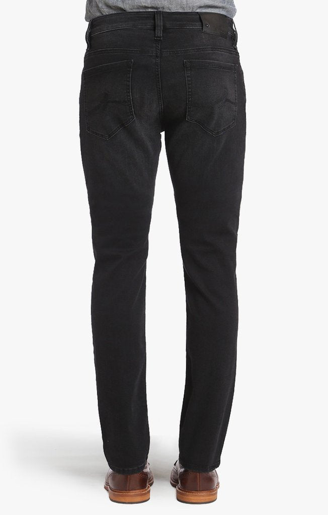 34 HERITAGE COOL TAPERED LEG JEANS IN BLACK SOFT COMFORT