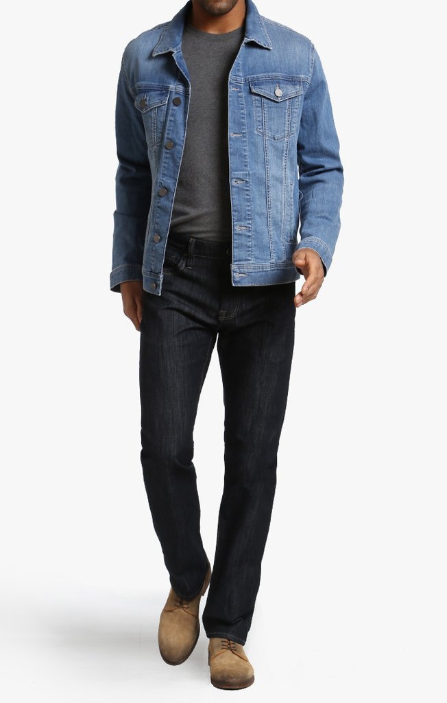 34 HERITAGE Courage Straight Leg Jeans in Rinse Mercerized