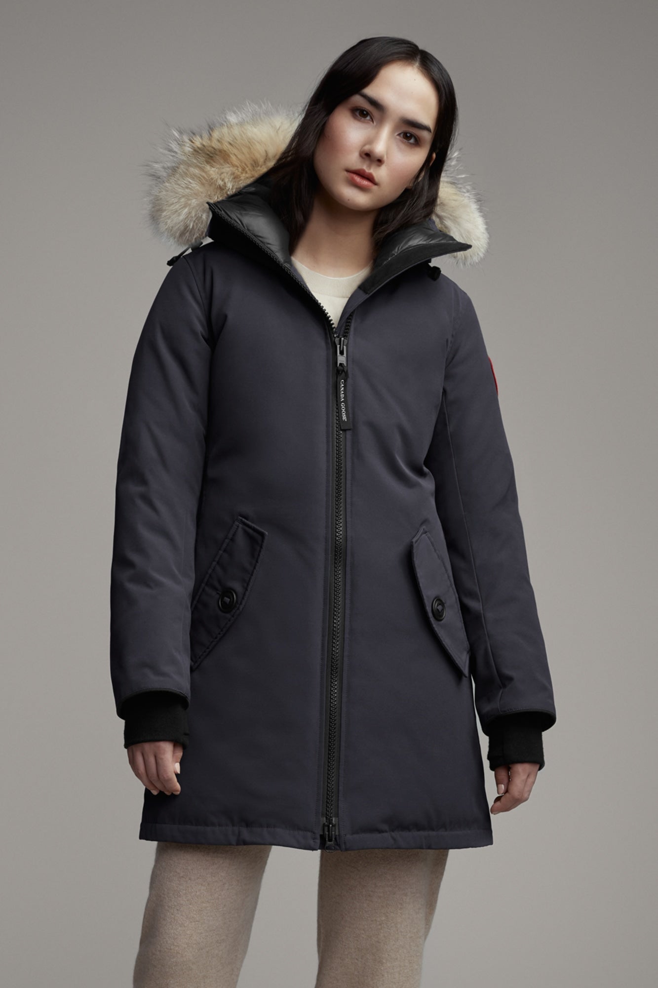 Navy hotsell black parka