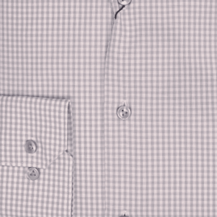 Polifroni BLU | Grey Slim Fit Mini Check Non-Iron Dress Shirt Polifroni BLU | Grey Slim Fit Mini Check Non-Iron Dress Shirt