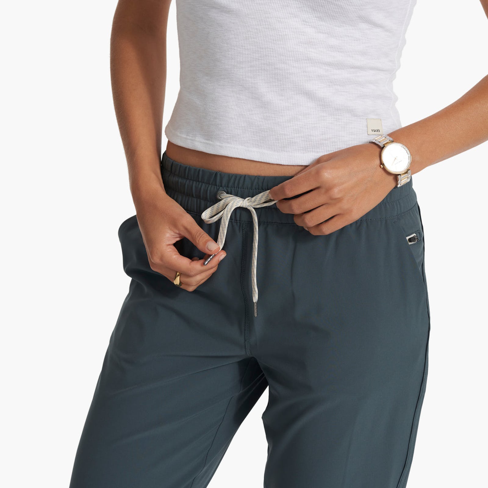 Womens Capri Pants Cropped Vuori Jogger 3/4 Sweatpants Drawstring