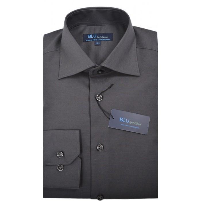 Polifroni BLU Slim Fit Dress Shirt - FREEDS Charcoal / 18.5 Polifroni BLU Slim Fit Dress Shirt - FREEDS Charcoal / 18.5